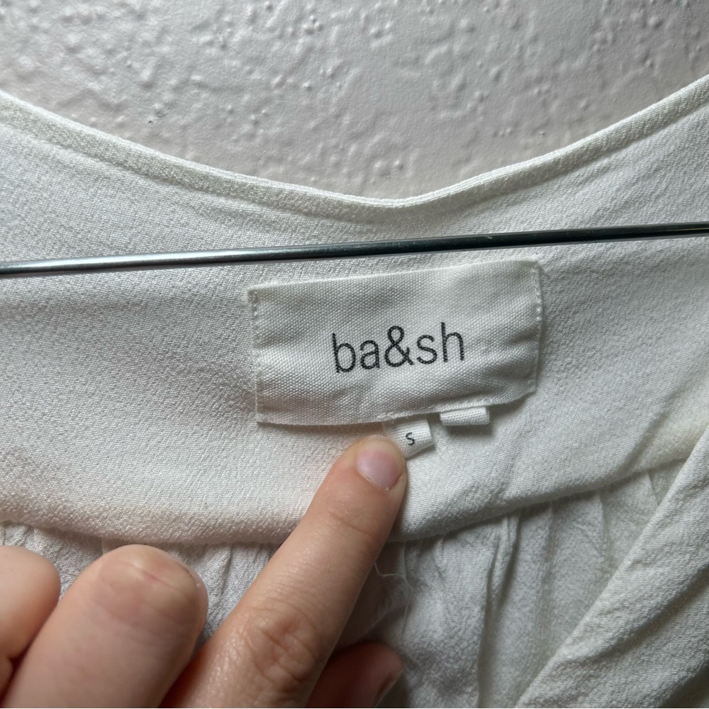 ba&sh Amber Embroidered‎ Empire Waist Top white women’s S boho office minimal - Picture 5 of 9